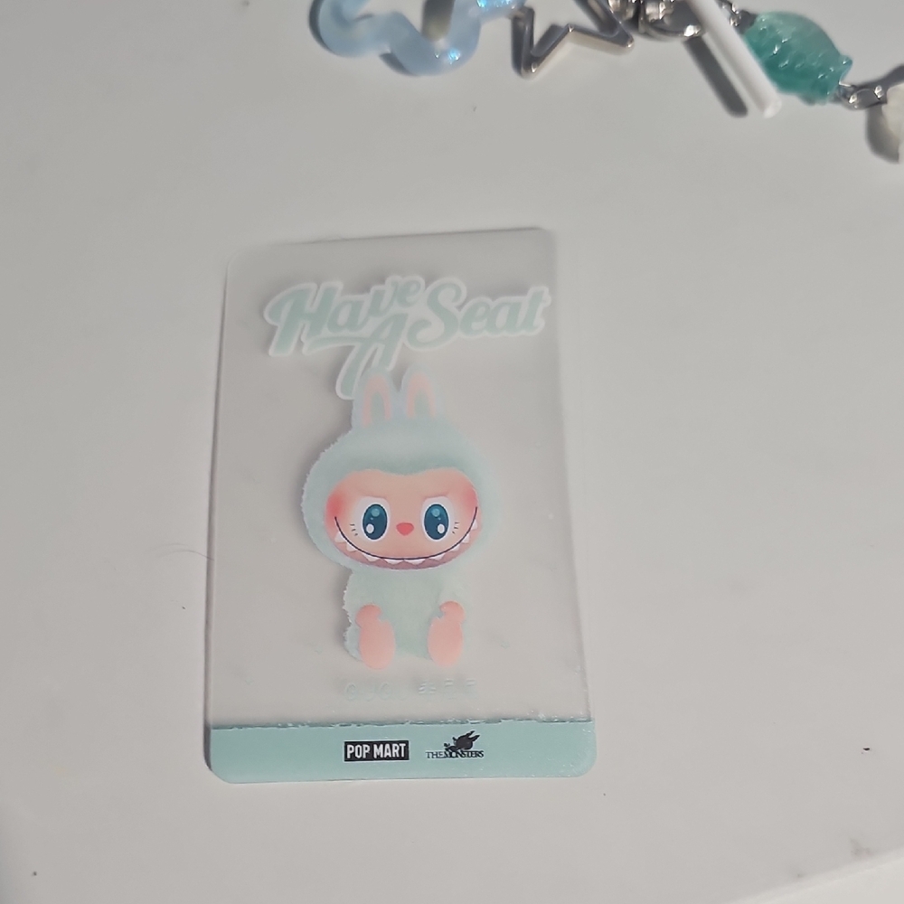 POP MART- The Monsters- Have a Seat Labubu Plush Pendant Keychain - Picture 4 of 8
